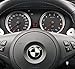 3pcs Black and White 82mm Hood Emblem/74mm Trunk Emblem/45mm Steering Wheel Center Emblem for BMW, Emblems Replacement for BMW X3 X5 X6 3 4 5 6 7 8 series 325i 328i E46 E30 E36 E34 E38 E39 E60 E65 E9