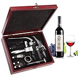 Wine Opener Set - Smaier Corkscrew,Wine Accessories Areator Wine Opener Kit with Wood Case