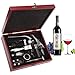 Wine Opener Set - Smaier Corkscrew,Wine Accessories Areator Wine Opener Kit with Wood Case