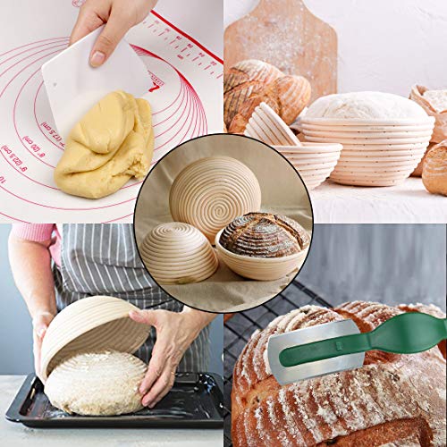 Proofing Baskets For Sourdough Baking Lame Bread.Bread Proofing Basket Set Perfect For Making Artisan Homemade Bread