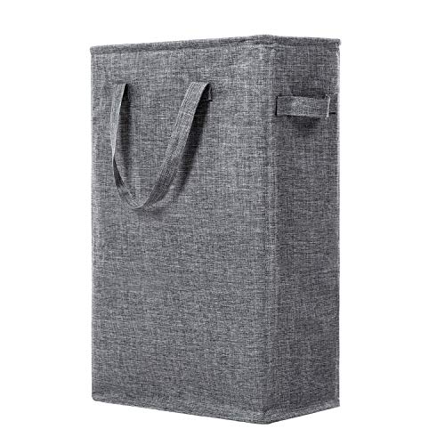 WOWLIVE Slim Thin Laundry Hamper Small Laundry Basket Handles