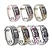 Tkasing 7 PCS Silicone Wristbands Replacement Bands With Clasps Vivofit 2/Garmin Vivofit 2 Wrist Bands (No Tracker) (7 colors C)