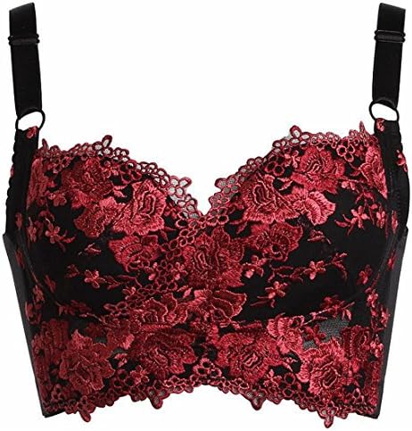 DELENNI Woman sexy embroidery push up bra without cotton large size corsets