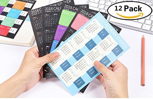 YOUNING Calendar Stickers 2018 Calendar Stickers Monthly Tab Calendars, February 2018 to April 2019