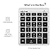 Bluetooth Number Pad, Jelly Comb N019 Ultra Slim Wireless Bluetooth 28-Key Numeric Keypad Data Entry with Multiple Shortcuts for Smartphones Tablet Surface pro and More (Silver)