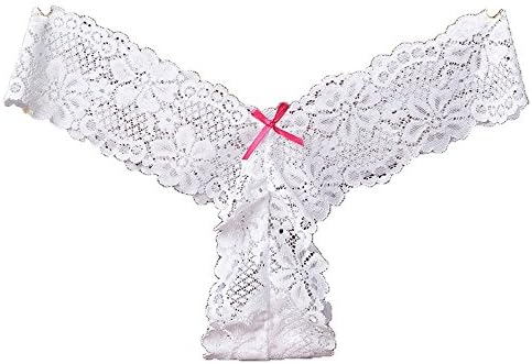 Fashion Women Lace Thong Low Waist V-String Briefs G-String Underwear Sheer Panties Black