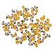 MauSong Pack of 200 Tiny Wooden Bee Flatback Embellishment for Craft Scrapbooking DIY Decor