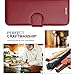 FYY Designed for Samsung Galaxy S8 Plus Case, Luxury Genuine Leather Wallet Phone Case with Card Holder Flip Protective Cover [Kickstand Feature][Wrist Strap] for Samsung Galaxy S8 Plus Wine Red