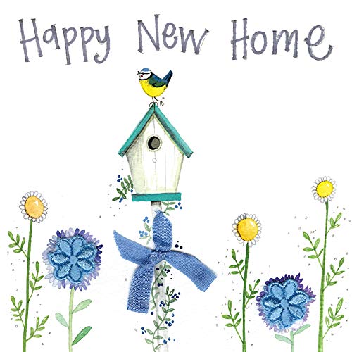 Alex Clark Happy New Home Bird Card - Bird - Floral - Moving Home - Nature - New House - Greeting Card - Cards To Celebrate - Designed and Printed in the UK…