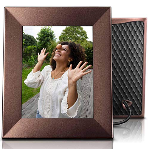 Nixplay Iris 8 Inch WiFi Digital Photo Frame Bronze – Share Moments Instantly via App or E-Mail