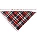 VANZO 8pcs/Pack Classic Pet Dog Bandanas Washable Triangle Plaid Adjustable Dog Scarf Bow Tiess
