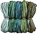 Hand Dyed Superfine Merino Tencel Roving for Spinning and Felting. 5oz, Greenery