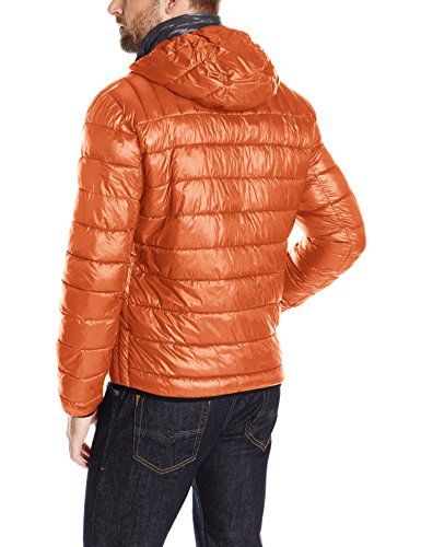 tommy hilfiger men's insulated packable jacket contrast bib hood