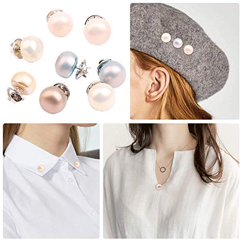 Joyci 10-Pack Women Shirt Brooch Lapel Pins Safety Novelty Cardigan Sweater Decorate Buttons Buckle Tie Tacks Pin Back Clutch C (Dream Mix)