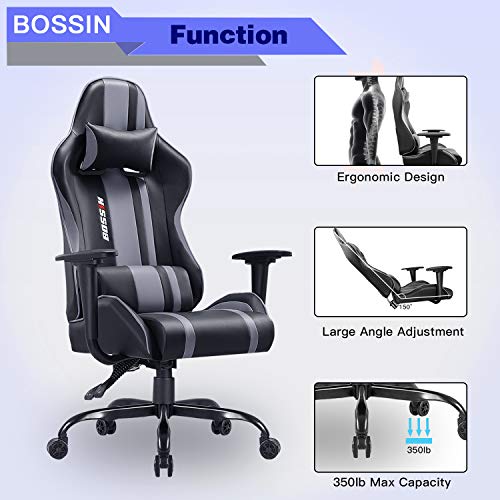 image for Lemberi Gaming Chair Racing Style Office Chair Adjustable Height Chair