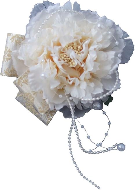 Amazon アーティフィシャルフラワー コサージュ パステル アイボリー 造花 オンライン通販