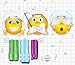 SPPRANDOM Maxwelly 3D Cute Shower Curtain Funny Expression Emoji Bathroom Shower Curtain with Hooks for Kids and Adults - Polyester Wateproof 72-Inch by 72-Inch