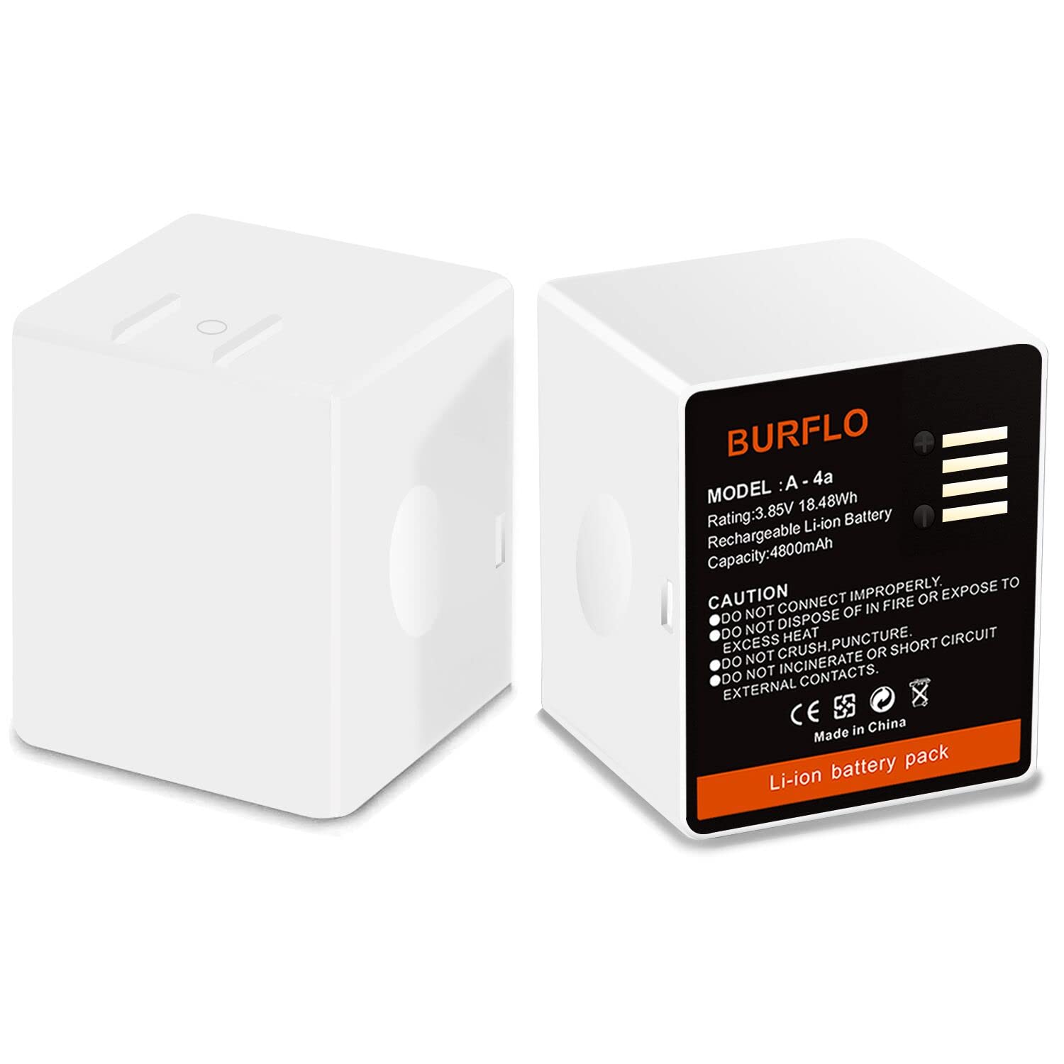 Photo 1 of 2-Pack Rechargeable Battery for Arlo Pro 5/5S 2K/Arlo Pro 3/Pro 4/Ultra/Ultra 2 Camera,Model A-4A,?VMA5400 VMC4040 VMC4040P VMC5040 VMS4240P VMS4340P VMS4440P VMS4640P VMC4350B VMC4050P- 308-10069-01