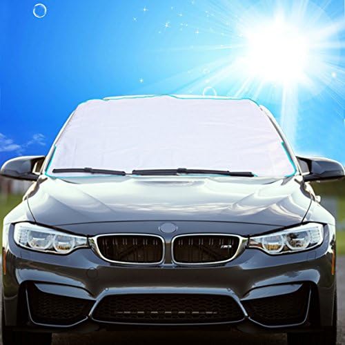 Car Windshield Cover Vehicle Sun Shade with Thickened Cotton Aopet Car Sun Screen Protector Keep Your Auto Cool Auto Ice Frost Snow Windproof Protection All Weather Fits for Most of Cars