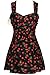 HENGJIA Women's Elegant Crossover One Piece Swimdress Skirted Bottom Swimsuit (FBA) Black Cherry 3XL(US8-10)