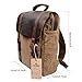 Back-to-School Sale- S-ZONE Retro Canvas Leather School Travel Backpack Rucksack 15.6-inch Laptop Bag