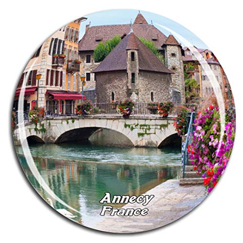 Weekino France Vieille Ville Ile Palace Annecy Aimant de réfrigérateur 3D Verre en Crystal Touristique Ville Voyage Souvenir Autocollant de réfrigérateur Collection