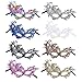 Morepack Lace Masquerade Mask Venetian Halloween Eyemask Mardi Gras Mask for Costume and Masquerade Parties (8Pcs)