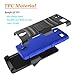 Circlemalls [Combo Holster] And Built-In Kickstand Case Hybird Shockproof Phone Cover And Stylus Pen Compatible For [ZTE Zmax 2] With [Premium Screen Protector]-Blue