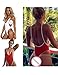 Imposes Women's Sexy Strappy Deep V Neck Lace up One Piece Swimsuit Swimwear Bathing Suit