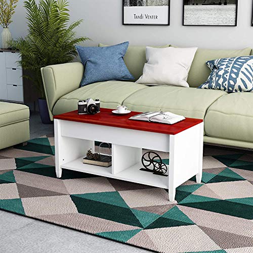 Mecor Lift Top Coffee Table with Hidden Compartment and Storage Shelf