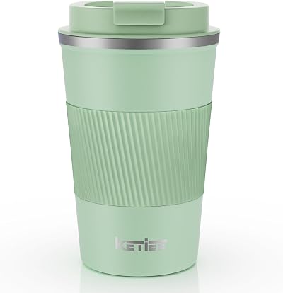 KETIEE Travel Mug 380ml Insulated Leakproof Stainless Steel Ice Green
