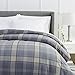 Amazon Brand – Pinzon Plaid Flannel Duvet Cover - Full or Queen, Grey Plaid