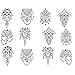 Elegant Black Lace Necklace Jewelry Nail Art Stickers Water Transfer Decals Decorations DIY