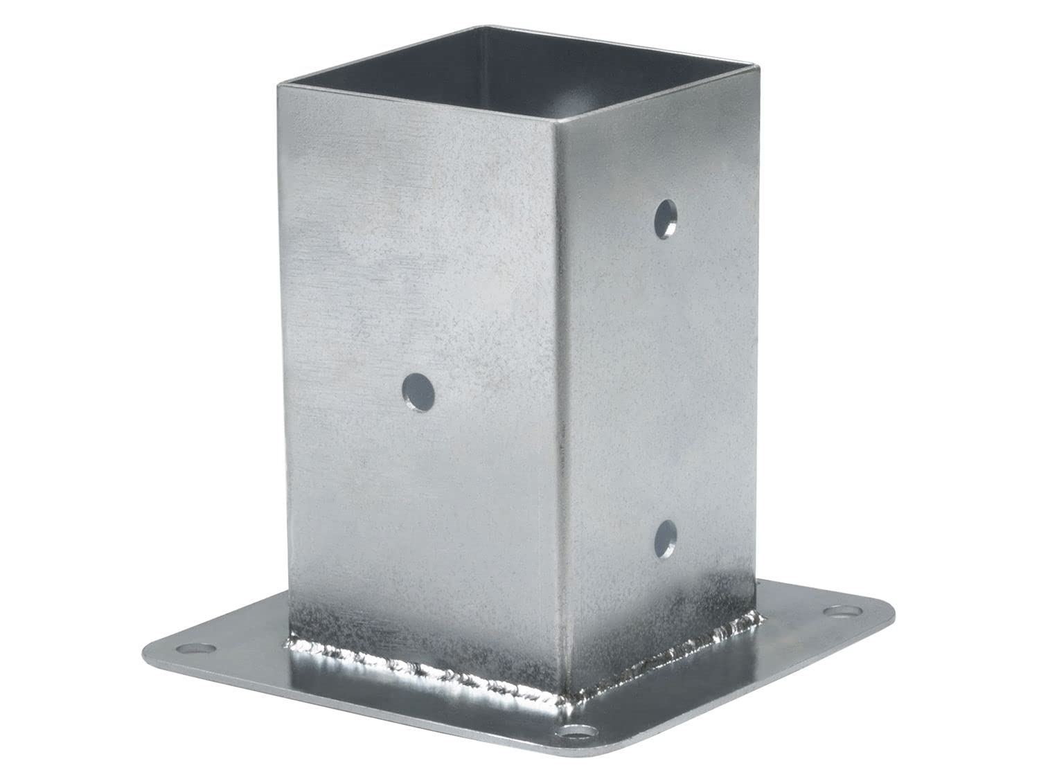 Amig - Galvanised Steel Mounting Bracket | Weather & Rust Resistant | Secure for Fences, Posts & Beams | Ideal for Gardens & Patios, Silver, 92 mm