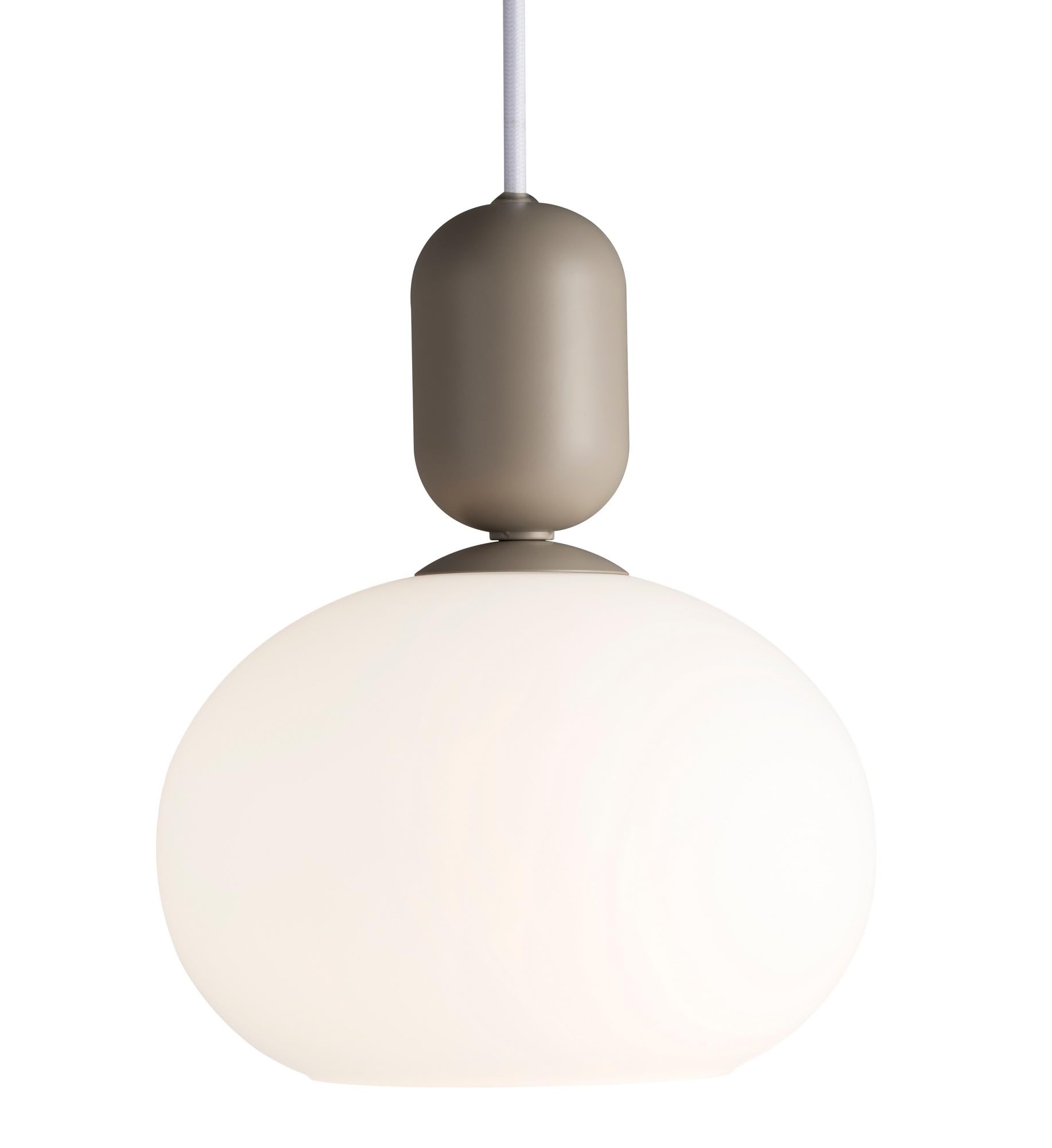 Nordlux Notti Indoor Pendant Light Grey Glass E27 Hand Blown Glass - Kitchen, Bedroom, Living Room Mains Powered, IP20