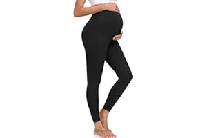 DHSO Maternity Leggings Over The Belly Buttery Soft Pregnancy Workout Yoga Tights Pants