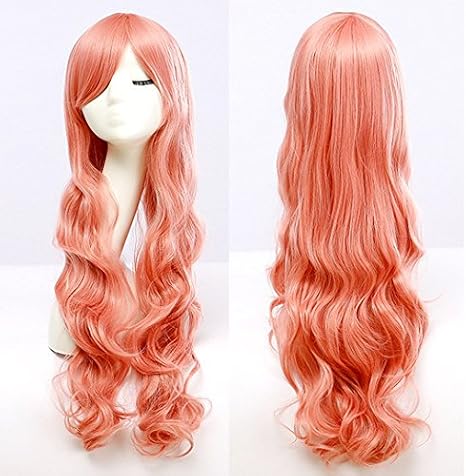Amazon Zoooom 全 10 色 カラフル ウィッグ ロング 毛先 パーマ カール コスプレ ピンク Zm Wig1560 Pk コスプレ 仮装 通販