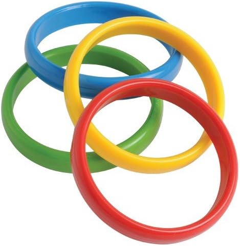 Carnival Plastic Throw Rings / Cane Rack Toss Rings For Toss Games- 24 Pack