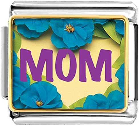 LuckyJewelry Mother's Gift Mom Nomination Etched Italian Charm Sale Cheap fit Bracelet Link