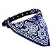 Howstar Pet Neckerchief, Adjustable Puppy Collar Dog Bandana Scarf Doggy Necklace (M, Blue)