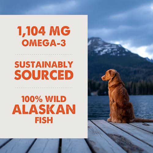 Grizzly Wild Alaskan Salmon Oil Dog Food Supplement Omega 3 Fatty Acids