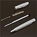 Ballpoint Pens, F-color 3 Pack Retractable Business Ballpoint Pens with 3 Extra Refills, Stainless Steel Twist Ball Pens Gift with Black Ink Medium Point (1.0 mm), Silver
