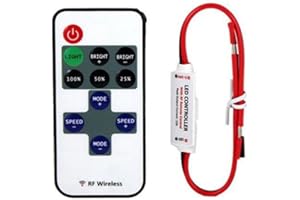 Remote Controlled Inline Dimmer for LED Strip Lights, Compact Design Allowing Speed Adjustments Easily