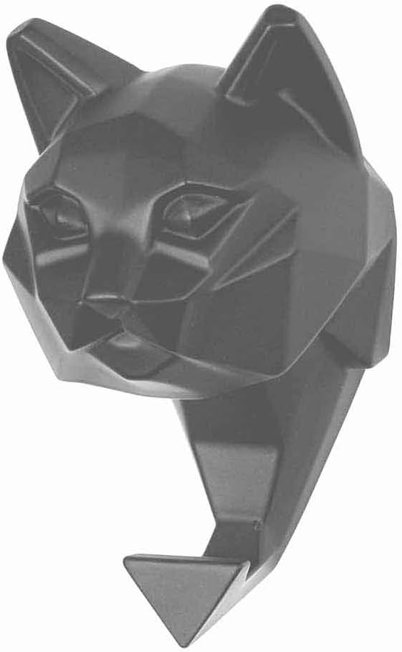 Wall hanger wall hook Gatto Cat App black