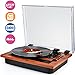 WOCKODER Record Player with Built-in Speakers RCA line Out - Wood primary