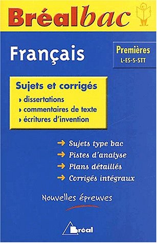 Français, premières L, ES, S, STT