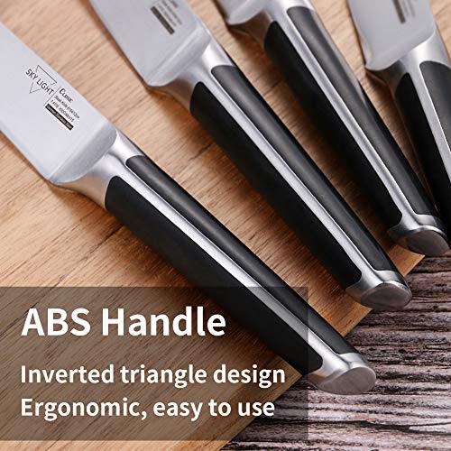 Steak Knives, SKY LIGHT 4.5 inch Non Serrated Steak Knife Set of 4