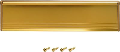 Zavia Internal Letterbox Draught Excluder 11.5 Inch Brass Metallic Plate