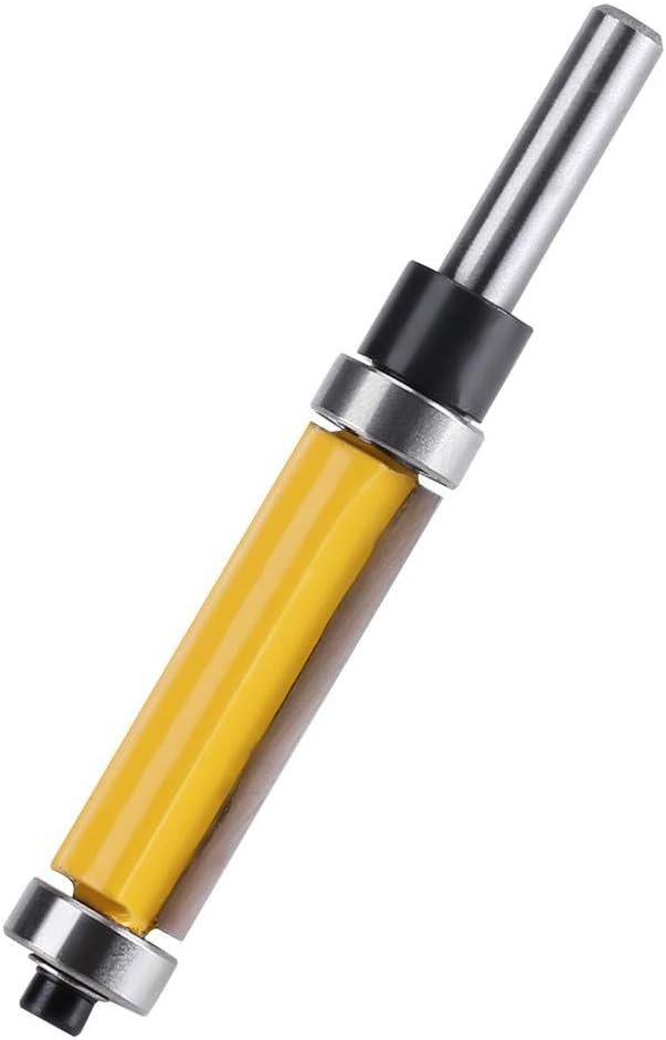 Gorgeri Flush Trim Straight Router Bit with Top and Bottom Bearing 1-1/2"H * 1/4" Shank Woodworking Tool - Image 4