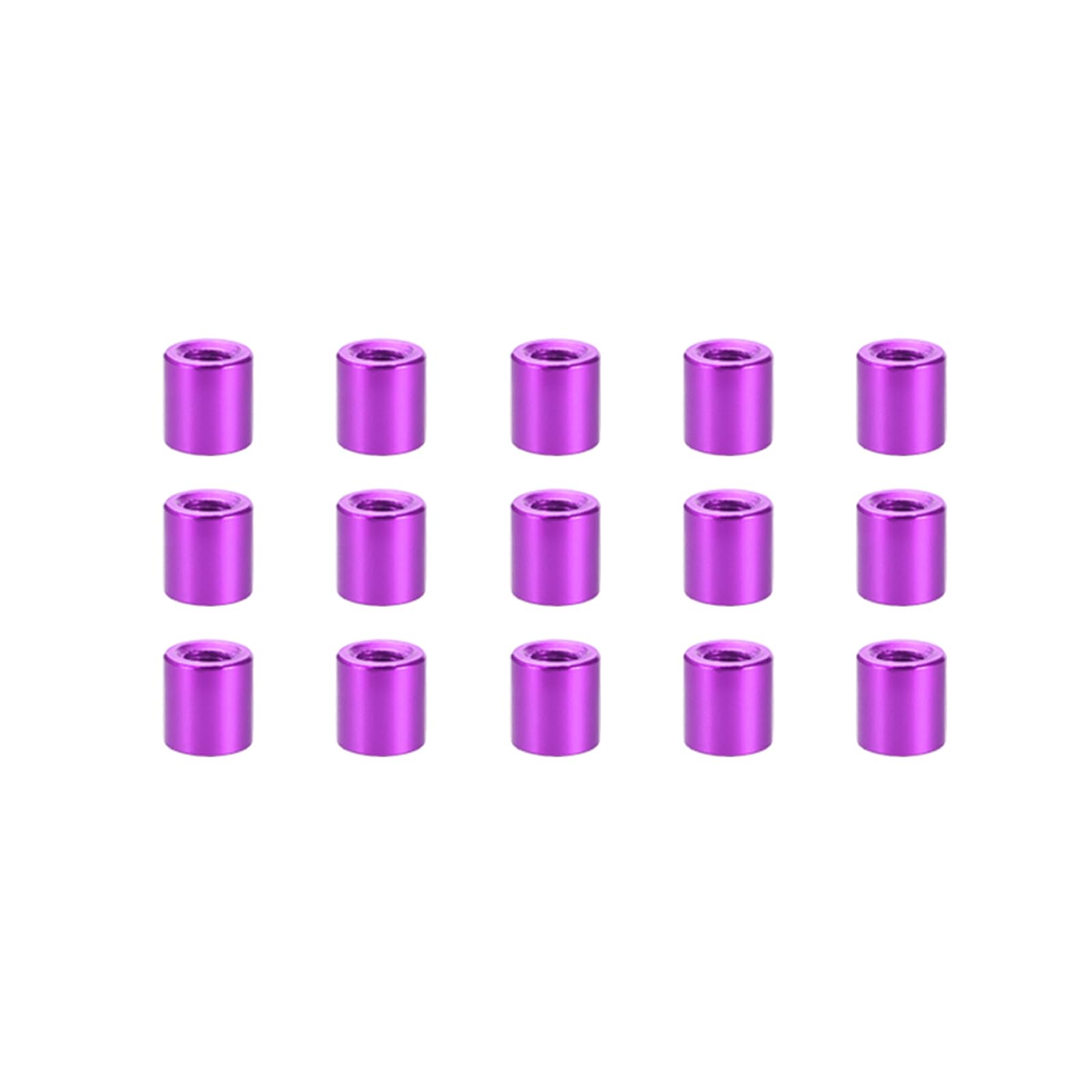 YOKIVE 15 Pcs Standoff Spacer, Aluminum Round Straight Spacer | Prevent Joint Deformation, Great for Robot, Drone (Purple, M3, 6mm)
